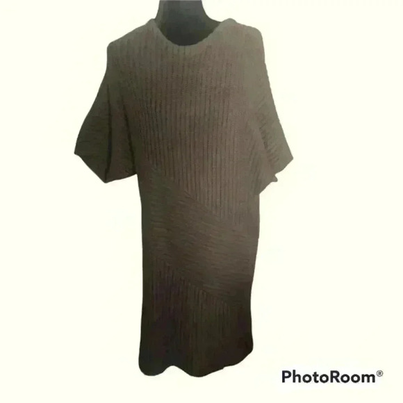 Astr the label Womans Army  Brown Dolman Ribbed Sweater Dress L - Picture 2 of 10